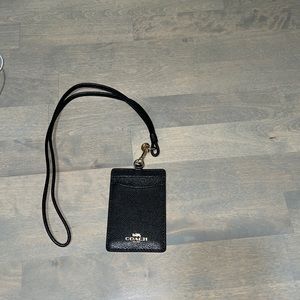 Authentic Leather Coach card/badge holder